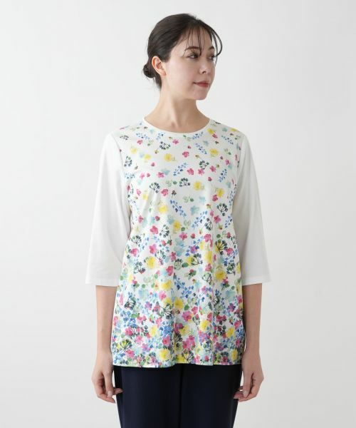 Leilian PLUS HOUSE / レリアンプラスハウス カットソー | 【店舗人気】フラワープリントカットソー【プラス企画】 | 詳細7