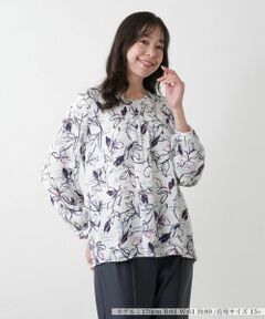 Leilian PLUS HOUSE / レリアンプラスハウス シャツ・ブラウス | 【店舗人気】ボタニカル柄ブラウス
