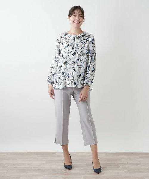 Leilian PLUS HOUSE / レリアンプラスハウス シャツ・ブラウス | 【店舗人気】ボタニカル柄ブラウス | 詳細1