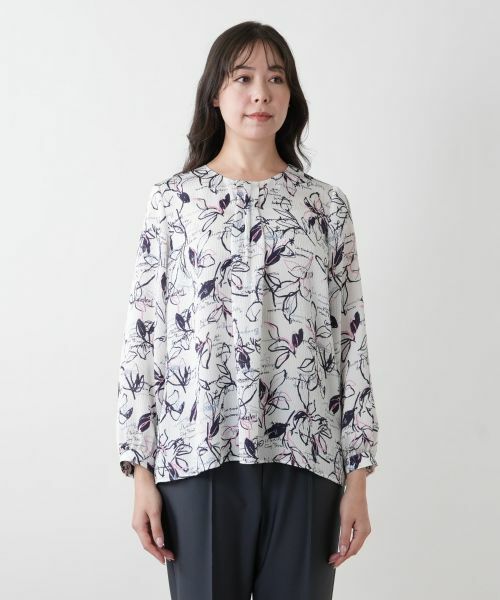 Leilian PLUS HOUSE / レリアンプラスハウス シャツ・ブラウス | 【店舗人気】ボタニカル柄ブラウス | 詳細7