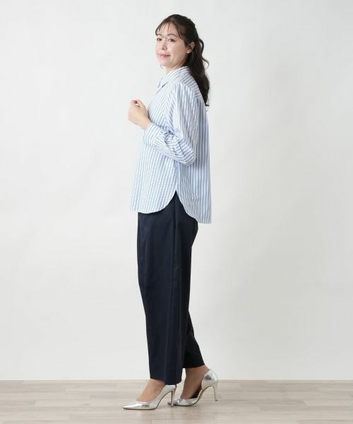 Leilian PLUS HOUSE / レリアンプラスハウス シャツ・ブラウス | ストライプシャツ【プラス企画】 | 詳細2