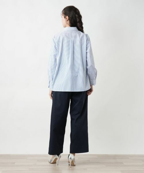 Leilian PLUS HOUSE / レリアンプラスハウス シャツ・ブラウス | ストライプシャツ【プラス企画】 | 詳細3