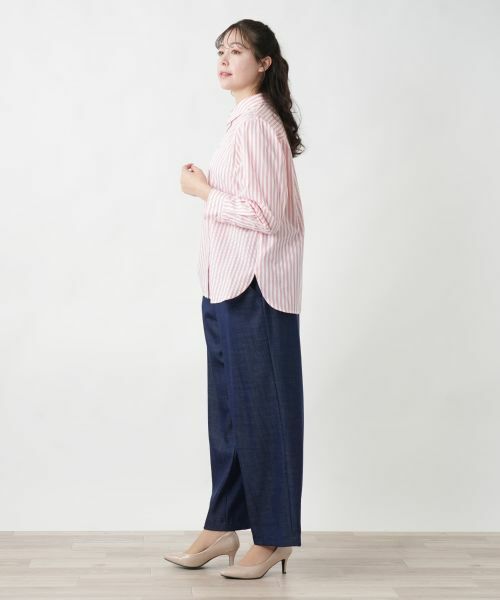 Leilian PLUS HOUSE / レリアンプラスハウス シャツ・ブラウス | ストライプシャツ【プラス企画】 | 詳細5