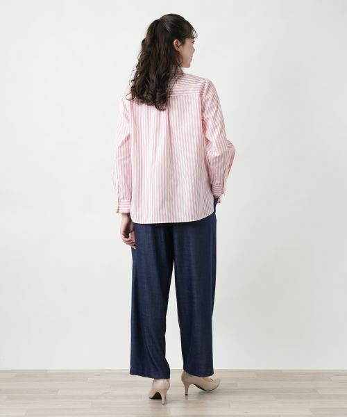 Leilian PLUS HOUSE / レリアンプラスハウス シャツ・ブラウス | ストライプシャツ【プラス企画】 | 詳細6