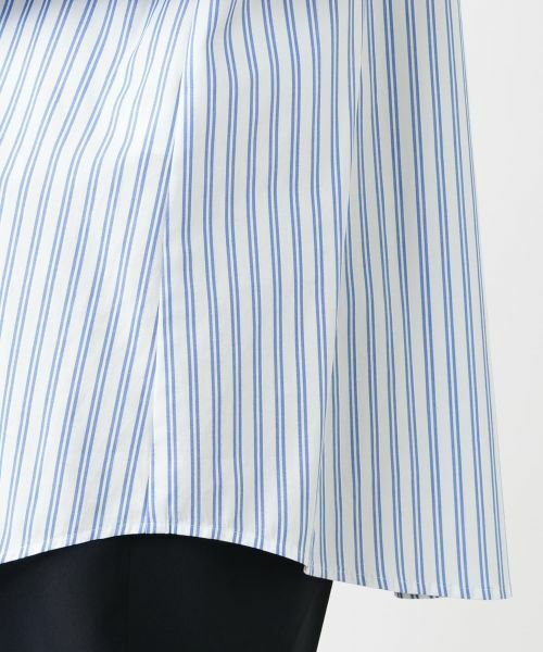 Leilian PLUS HOUSE / レリアンプラスハウス シャツ・ブラウス | 【店舗人気】スタンドカラーストライプシャツ【プラス企画】 | 詳細13