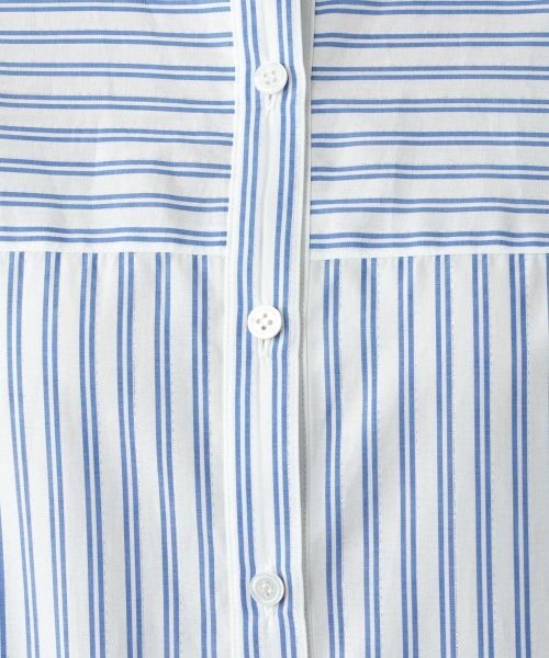 Leilian PLUS HOUSE / レリアンプラスハウス シャツ・ブラウス | 【店舗人気】スタンドカラーストライプシャツ【プラス企画】 | 詳細14