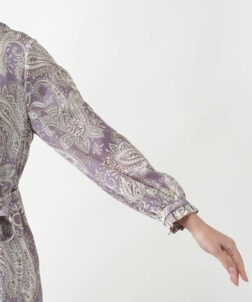 Leilian PLUS HOUSE / レリアンプラスハウス ドレス | ペイズリー柄フリルワンピース | 詳細10