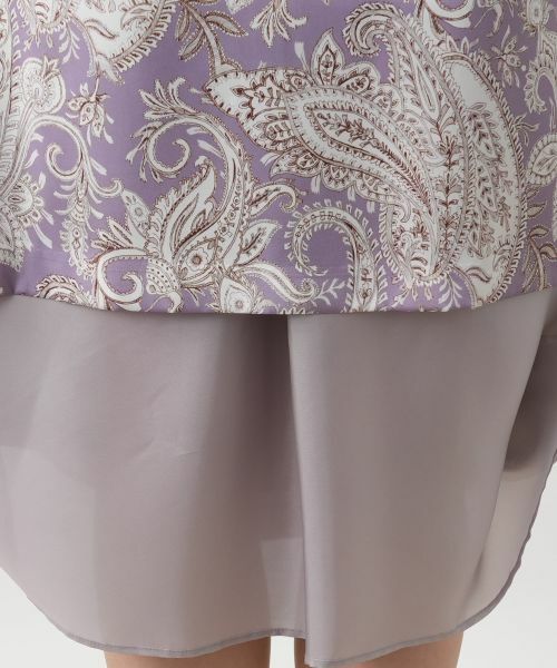 Leilian PLUS HOUSE / レリアンプラスハウス ドレス | ペイズリー柄フリルワンピース | 詳細12