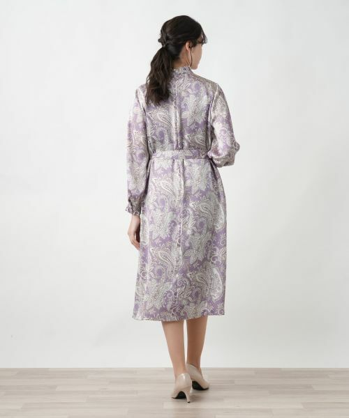 Leilian PLUS HOUSE / レリアンプラスハウス ドレス | ペイズリー柄フリルワンピース | 詳細3