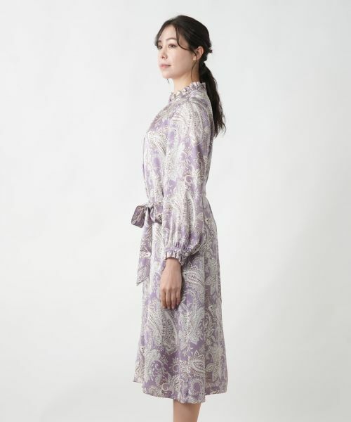 Leilian PLUS HOUSE / レリアンプラスハウス ドレス | ペイズリー柄フリルワンピース | 詳細6