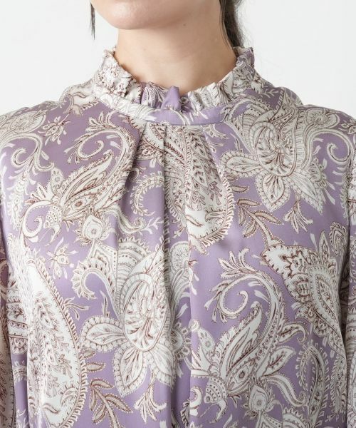 Leilian PLUS HOUSE / レリアンプラスハウス ドレス | ペイズリー柄フリルワンピース | 詳細8