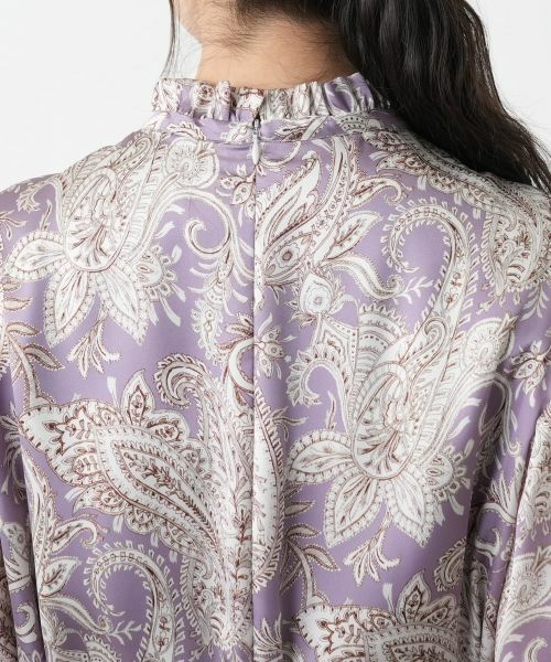 Leilian PLUS HOUSE / レリアンプラスハウス ドレス | ペイズリー柄フリルワンピース | 詳細9