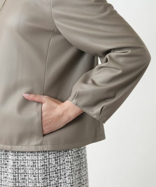 Leilian PLUS HOUSE / レリアンプラスハウス テーラードジャケット | 【店舗人気】ノーカラージャケット【ROCHAS Premiere】 | 詳細10