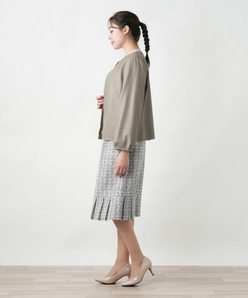 Leilian PLUS HOUSE / レリアンプラスハウス テーラードジャケット | 【店舗人気】ノーカラージャケット【ROCHAS Premiere】 | 詳細2