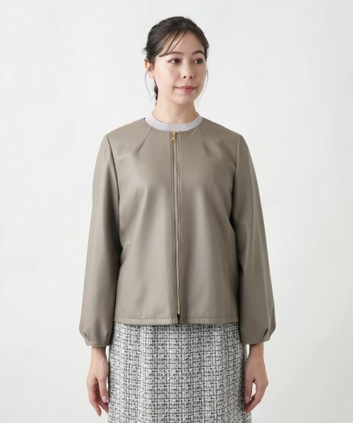 Leilian PLUS HOUSE / レリアンプラスハウス テーラードジャケット | 【店舗人気】ノーカラージャケット【ROCHAS Premiere】 | 詳細4