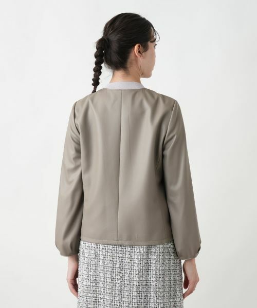 Leilian PLUS HOUSE / レリアンプラスハウス テーラードジャケット | 【店舗人気】ノーカラージャケット【ROCHAS Premiere】 | 詳細6