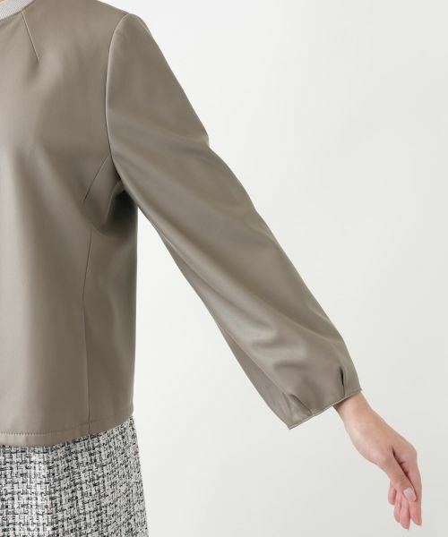 Leilian PLUS HOUSE / レリアンプラスハウス テーラードジャケット | 【店舗人気】ノーカラージャケット【ROCHAS Premiere】 | 詳細9