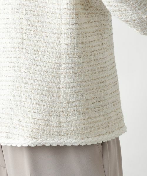 Leilian PLUS HOUSE / レリアンプラスハウス テーラードジャケット | 【店舗人気】ツイードノーカラージャケット | 詳細12