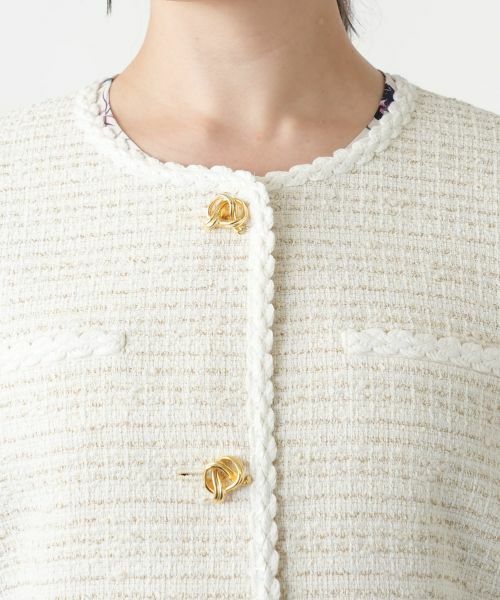 Leilian PLUS HOUSE / レリアンプラスハウス テーラードジャケット | 【店舗人気】ツイードノーカラージャケット | 詳細7