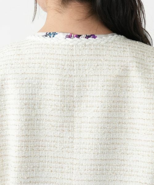 Leilian PLUS HOUSE / レリアンプラスハウス テーラードジャケット | 【店舗人気】ツイードノーカラージャケット | 詳細8