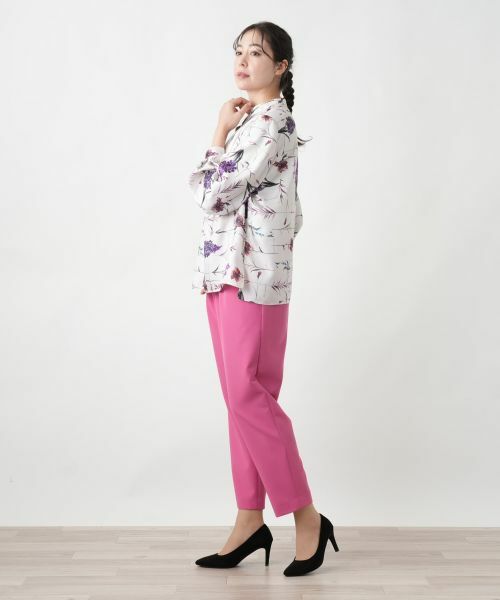 Leilian PLUS HOUSE / レリアンプラスハウス シャツ・ブラウス | 【店舗人気】プリントバンドカラーブラウス【ROCHAS Premiere】 | 詳細2