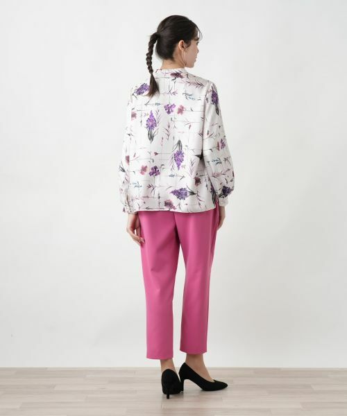 Leilian PLUS HOUSE / レリアンプラスハウス シャツ・ブラウス | 【店舗人気】プリントバンドカラーブラウス【ROCHAS Premiere】 | 詳細3