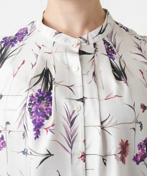 Leilian PLUS HOUSE / レリアンプラスハウス シャツ・ブラウス | 【店舗人気】プリントバンドカラーブラウス【ROCHAS Premiere】 | 詳細7