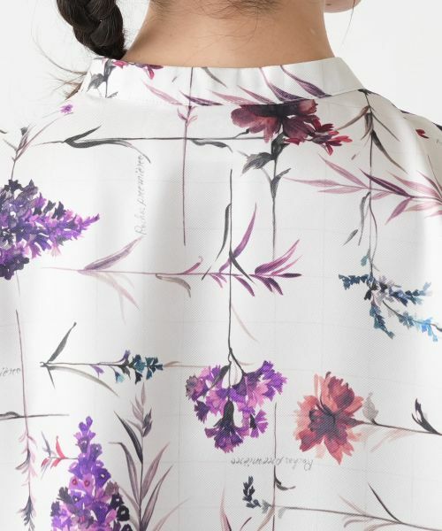 Leilian PLUS HOUSE / レリアンプラスハウス シャツ・ブラウス | 【店舗人気】プリントバンドカラーブラウス【ROCHAS Premiere】 | 詳細8