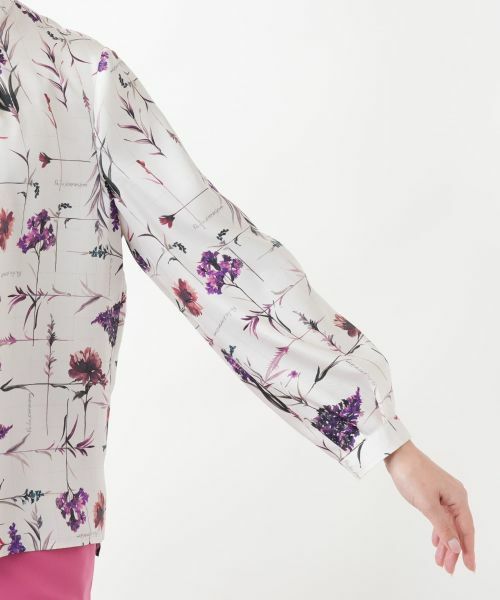 Leilian PLUS HOUSE / レリアンプラスハウス シャツ・ブラウス | 【店舗人気】プリントバンドカラーブラウス【ROCHAS Premiere】 | 詳細9