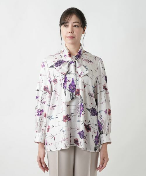 Leilian PLUS HOUSE / レリアンプラスハウス シャツ・ブラウス | 【店舗人気】プリントボウタイブラウス【ROCHAS Premiere】 | 詳細5
