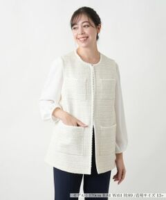 Leilian PLUS HOUSE / レリアンプラスハウス テーラードジャケット | 【店舗人気】ツイードベスト