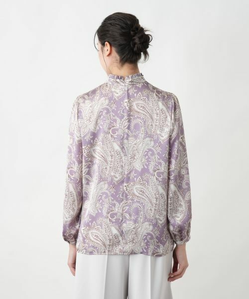 Leilian PLUS HOUSE / レリアンプラスハウス シャツ・ブラウス | 【店舗人気】ペイズリースタンドカラーブラウス | 詳細6