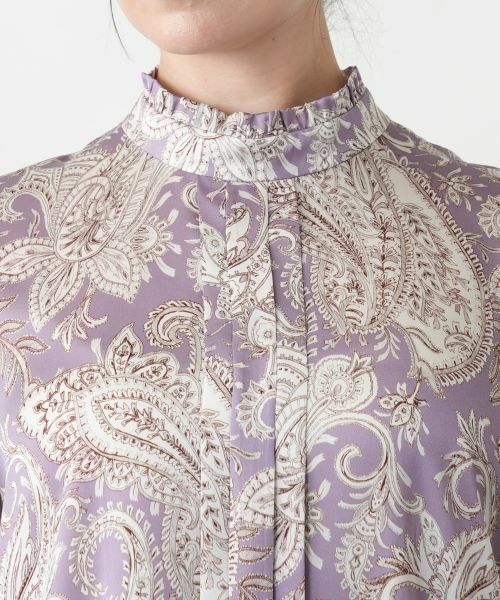 Leilian PLUS HOUSE / レリアンプラスハウス シャツ・ブラウス | 【店舗人気】ペイズリースタンドカラーブラウス | 詳細7