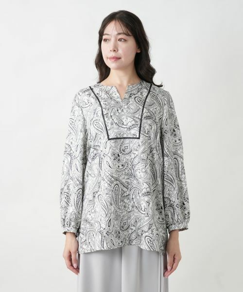 Leilian PLUS HOUSE / レリアンプラスハウス シャツ・ブラウス | 【店舗人気】ペイズリー柄ブラウス | 詳細7