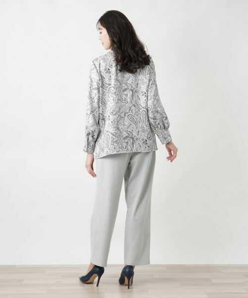 Leilian PLUS HOUSE / レリアンプラスハウス シャツ・ブラウス | 【店舗人気】ペイズリー柄ボウタイブラウス | 詳細3