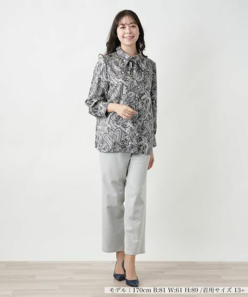 Leilian PLUS HOUSE / レリアンプラスハウス シャツ・ブラウス | 【店舗人気】ペイズリー柄ボウタイブラウス | 詳細4