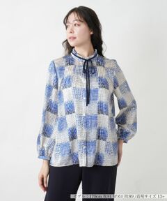 Leilian PLUS HOUSE / レリアンプラスハウス シャツ・ブラウス | 【店舗人気】リボンタイ付きブラウス【ROCHAS Premiere】