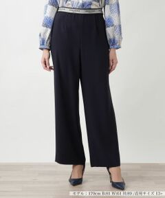 Leilian PLUS HOUSE / レリアンプラスハウス その他パンツ | 【店舗人気】ロゴウエストワイドパンツ