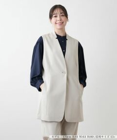 Leilian PLUS HOUSE / レリアンプラスハウス テーラードジャケット | 【店舗人気】ロングベスト【プラス企画】