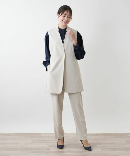 Leilian PLUS HOUSE / レリアンプラスハウス テーラードジャケット | 【店舗人気】ロングベスト【プラス企画】 | 詳細1