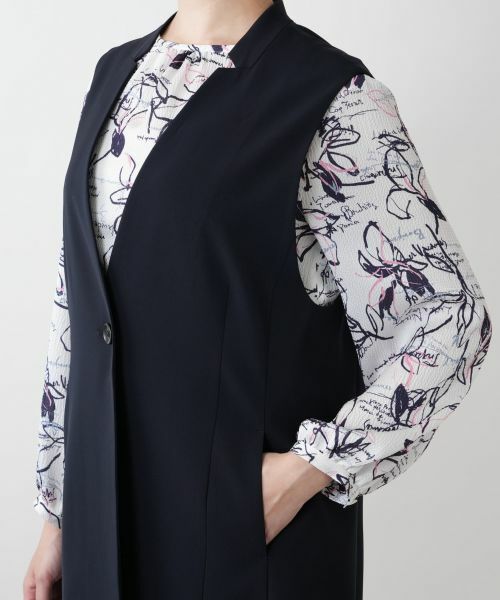 Leilian PLUS HOUSE / レリアンプラスハウス テーラードジャケット | 【店舗人気】ロングベスト【プラス企画】 | 詳細13