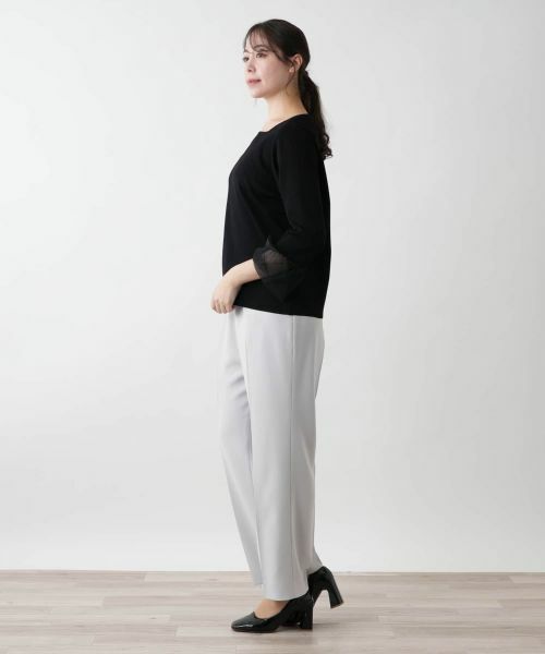 Leilian PLUS HOUSE / レリアンプラスハウス ニット・セーター | 【店舗人気】スクエアネックカットソー【BOURGE】 | 詳細2