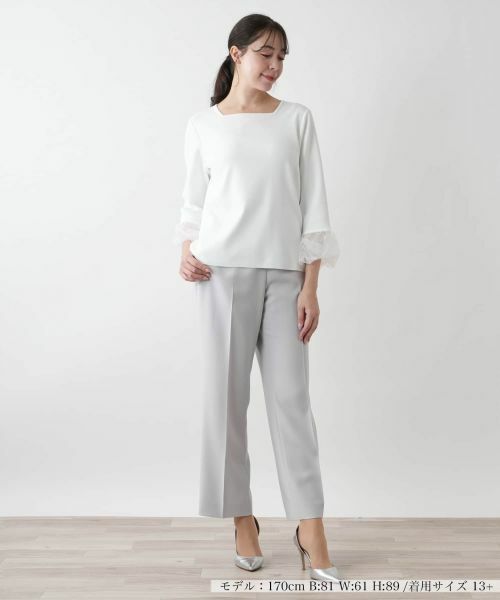 Leilian PLUS HOUSE / レリアンプラスハウス ニット・セーター | 【店舗人気】スクエアネックカットソー【BOURGE】 | 詳細5