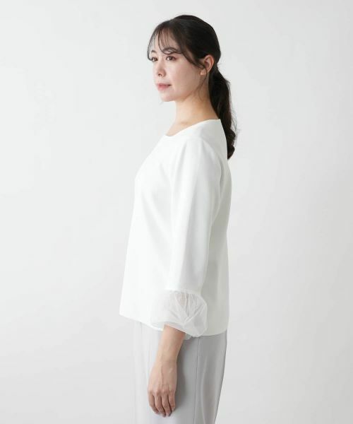 Leilian PLUS HOUSE / レリアンプラスハウス ニット・セーター | 【店舗人気】スクエアネックカットソー【BOURGE】 | 詳細9