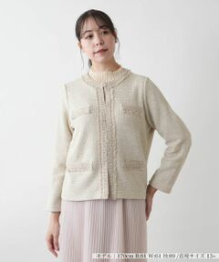 Leilian PLUS HOUSE / レリアンプラスハウス テーラードジャケット | 【店舗人気】ノーカラージャケット【BOURGE】