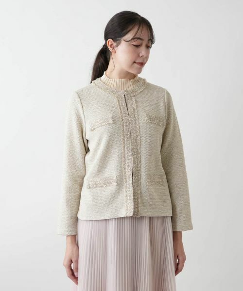 Leilian PLUS HOUSE / レリアンプラスハウス テーラードジャケット | 【店舗人気】ノーカラージャケット【BOURGE】 | 詳細4