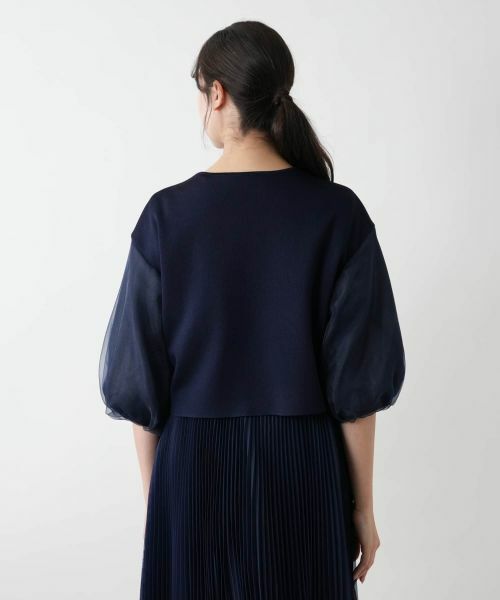 Leilian PLUS HOUSE / レリアンプラスハウス カーディガン・ボレロ | 【店舗人気】切替ノーカラーカーディガン【BOURGE】 | 詳細12