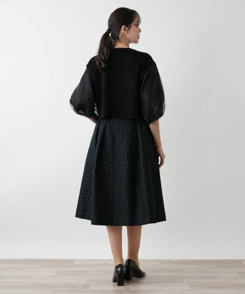 Leilian PLUS HOUSE / レリアンプラスハウス カーディガン・ボレロ | 【店舗人気】切替ノーカラーカーディガン【BOURGE】 | 詳細3