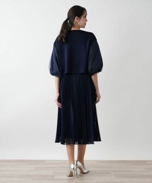 Leilian PLUS HOUSE / レリアンプラスハウス カーディガン・ボレロ | 【店舗人気】切替ノーカラーカーディガン【BOURGE】 | 詳細9