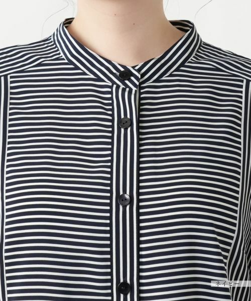 Leilian PLUS HOUSE / レリアンプラスハウス シャツ・ブラウス | 【店舗人気】バンドカラーブラウス【プラス企画】 | 詳細10